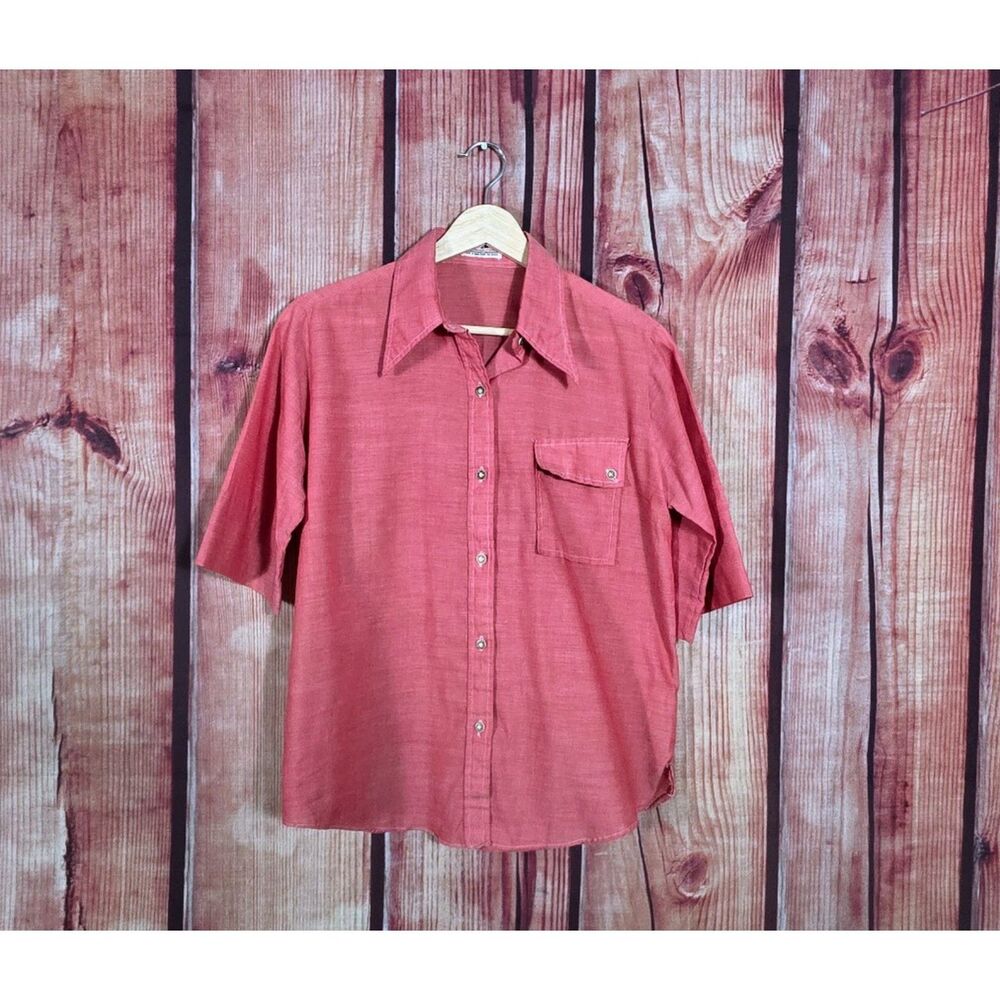 Vintage Take 1 Pink Button Up Shirt M L